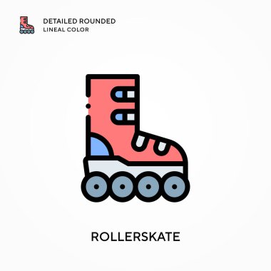 Paten ayrıntılı yuvarlak çizgisel renk. Modern vektör illüstrasyon kavramları. Düzenlemesi ve kişiselleştirmesi kolay.