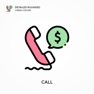 Ayrıntılı yuvarlak çizgisel rengi ara. Modern vektör illüstrasyon kavramları. Düzenlemesi ve kişiselleştirmesi kolay.