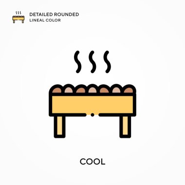 Güzel detaylı yuvarlak çizgisel renk. Modern vektör illüstrasyon kavramları. Düzenlemesi ve kişiselleştirmesi kolay.