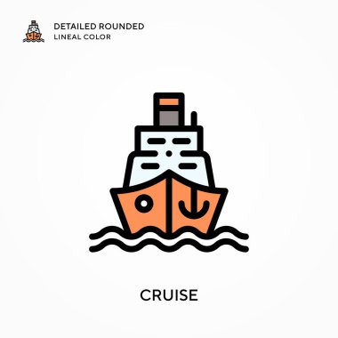 Ayrıntılı yuvarlak çizgi rengini takip et. Modern vektör illüstrasyon kavramları. Düzenlemesi ve kişiselleştirmesi kolay.