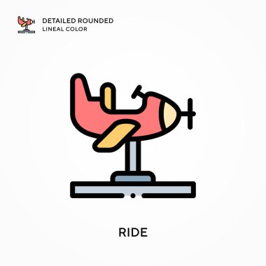 Ayrıntılı yuvarlak çizgisel renk sür. Modern vektör illüstrasyon kavramları. Düzenlemesi ve kişiselleştirmesi kolay.