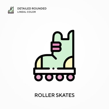 Paten ayrıntılı yuvarlak çizgisel renk. Modern vektör illüstrasyon kavramları. Düzenlemesi ve kişiselleştirmesi kolay.