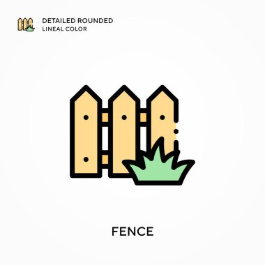 Ayrıntılı yuvarlak çizgi rengi. Modern vektör illüstrasyon kavramları. Düzenlemesi ve kişiselleştirmesi kolay.