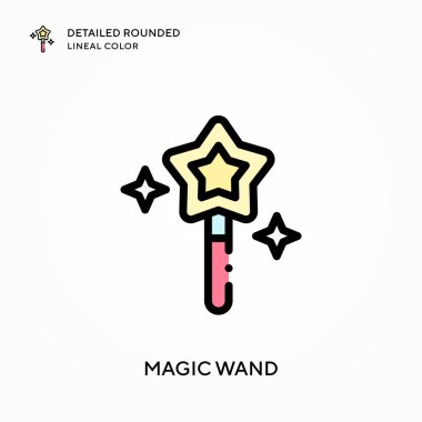 Sihirli ve detaylı yuvarlak çizgi rengi. Modern vektör illüstrasyon kavramları. Düzenlemesi ve kişiselleştirmesi kolay.