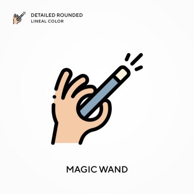 Sihirli ve detaylı yuvarlak çizgi rengi. Modern vektör illüstrasyon kavramları. Düzenlemesi ve kişiselleştirmesi kolay.