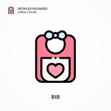 Önlük ayrıntılı yuvarlak çizgisel renk. Modern vektör illüstrasyon kavramları. Düzenlemesi ve kişiselleştirmesi kolay.