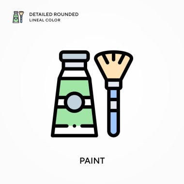 Ayrıntılı yuvarlak çizgi rengini boya. Modern vektör illüstrasyon kavramları. Düzenlemesi ve kişiselleştirmesi kolay.