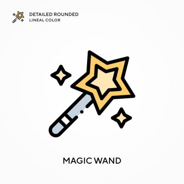 Sihirli ve detaylı yuvarlak çizgi rengi. Modern vektör illüstrasyon kavramları. Düzenlemesi ve kişiselleştirmesi kolay.