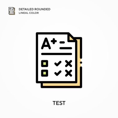 Detaylı yuvarlak çizgi rengini test edin. Modern vektör illüstrasyon kavramları. Düzenlemesi ve kişiselleştirmesi kolay.