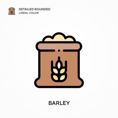 Arpa, yuvarlak çizgi rengini detaylandırdı. Modern vektör illüstrasyon kavramları. Düzenlemesi ve kişiselleştirmesi kolay.