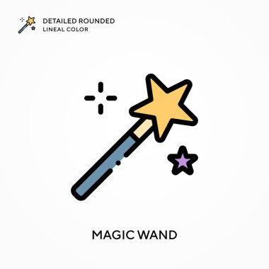 Sihirli ve detaylı yuvarlak çizgi rengi. Modern vektör illüstrasyon kavramları. Düzenlemesi ve kişiselleştirmesi kolay.