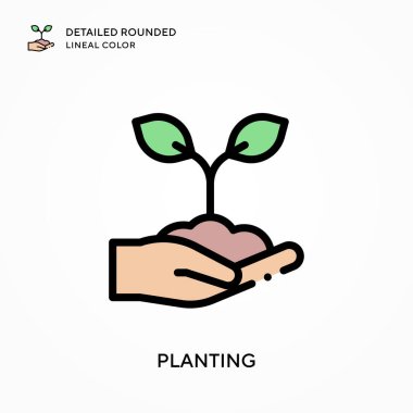 Ayrıntılı yuvarlak çizgisel renk ekiyorum. Modern vektör illüstrasyon kavramları. Düzenlemesi ve kişiselleştirmesi kolay.