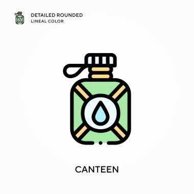 Mataranın ayrıntılı yuvarlak çizgisel rengi. Modern vektör illüstrasyon kavramları. Düzenlemesi ve kişiselleştirmesi kolay.