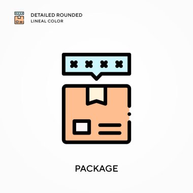 Paket yuvarlak çizgi rengini detaylandırdı. Modern vektör illüstrasyon kavramları. Düzenlemesi ve kişiselleştirmesi kolay.
