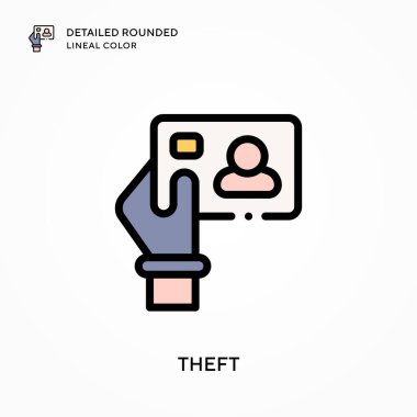 Ayrıntılı yuvarlak çizgisel renk. Modern vektör illüstrasyon kavramları. Düzenlemesi ve kişiselleştirmesi kolay.