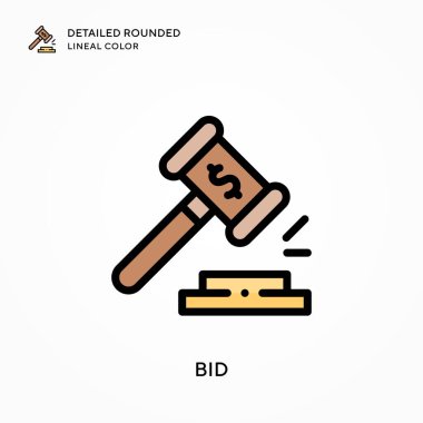 Ayrıntılı yuvarlak çizgi rengi teklif et. Modern vektör illüstrasyon kavramları. Düzenlemesi ve kişiselleştirmesi kolay.