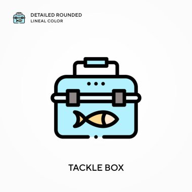 Alet kutusu yuvarlak çizgi rengini detaylandırdı. Modern vektör illüstrasyon kavramları. Düzenlemesi ve kişiselleştirmesi kolay.