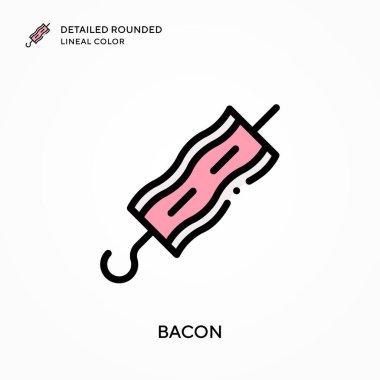 Pastırma ayrıntılı yuvarlak çizgisel renk. Modern vektör illüstrasyon kavramları. Düzenlemesi ve kişiselleştirmesi kolay.