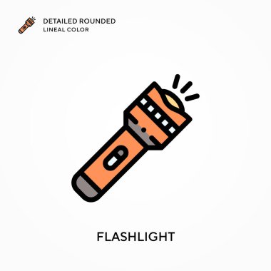 El feneri ayrıntılı yuvarlak çizgi rengi. Modern vektör illüstrasyon kavramları. Düzenlemesi ve kişiselleştirmesi kolay.