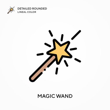 Sihirli ve detaylı yuvarlak çizgi rengi. Modern vektör illüstrasyon kavramları. Düzenlemesi ve kişiselleştirmesi kolay.