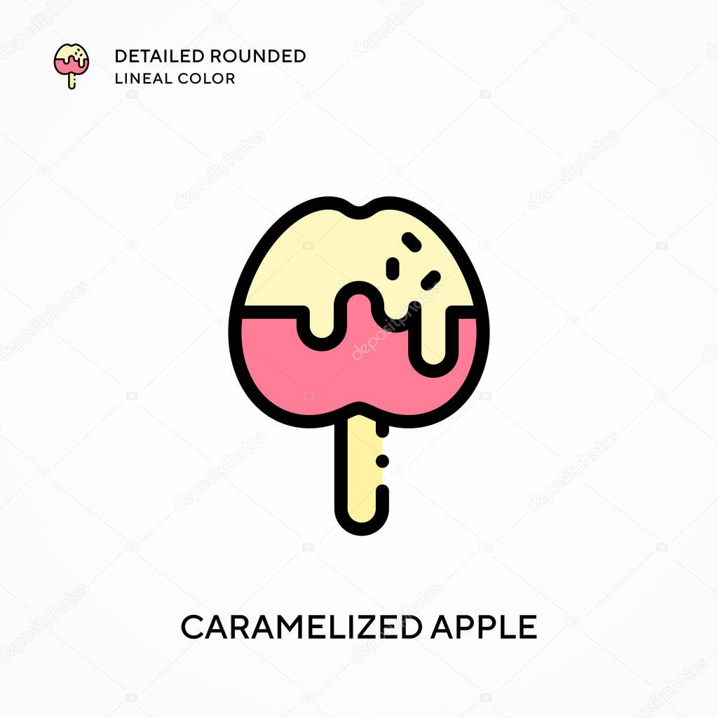 Caramelized Apple Detailed Rounded Lineal Color Modern Vector Illustration Concepts Easy To Edit And Customize Premium Vector In Adobe Illustrator Ai Ai Format Encapsulated Postscript Eps Eps Format