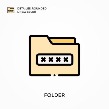 Dizin ayrıntılı yuvarlak çizgi rengi. Modern vektör illüstrasyon kavramları. Düzenlemesi ve kişiselleştirmesi kolay.