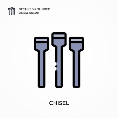 Keski ayrıntılı yuvarlak çizgisel renk. Modern vektör illüstrasyon kavramları. Düzenlemesi ve kişiselleştirmesi kolay.