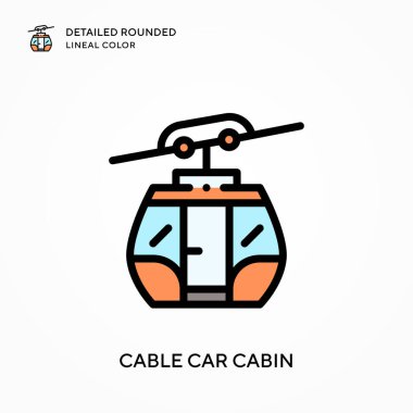 Kablo kabini yuvarlak çizgisel renkleri detaylandırdı. Modern vektör illüstrasyon kavramları. Düzenlemesi ve kişiselleştirmesi kolay.