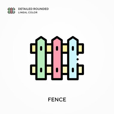 Ayrıntılı yuvarlak çizgi rengi. Modern vektör illüstrasyon kavramları. Düzenlemesi ve kişiselleştirmesi kolay.