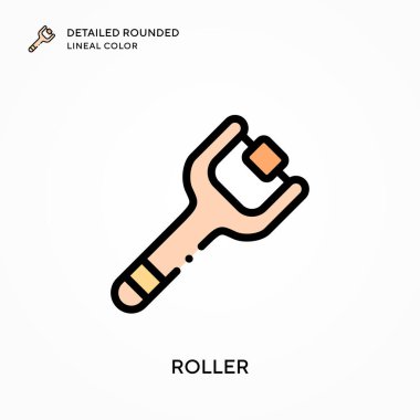 Patenci yuvarlak çizgi rengini detaylandırdı. Modern vektör illüstrasyon kavramları. Düzenlemesi ve kişiselleştirmesi kolay.