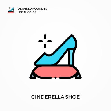 Külkedisi ayakkabısı yuvarlak çizgi rengini detaylandırdı. Modern vektör illüstrasyon kavramları. Düzenlemesi ve kişiselleştirmesi kolay.