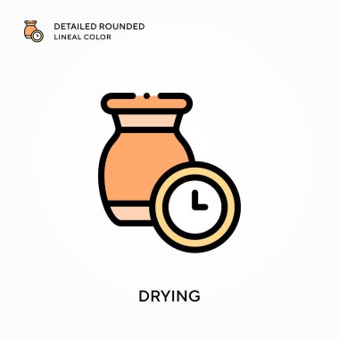 Detaylı yuvarlak çizgisel renkler. Modern vektör illüstrasyon kavramları. Düzenlemesi ve kişiselleştirmesi kolay.