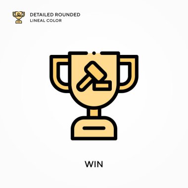 Ayrıntılı yuvarlak çizgi rengini kazan. Modern vektör illüstrasyon kavramları. Düzenlemesi ve kişiselleştirmesi kolay.