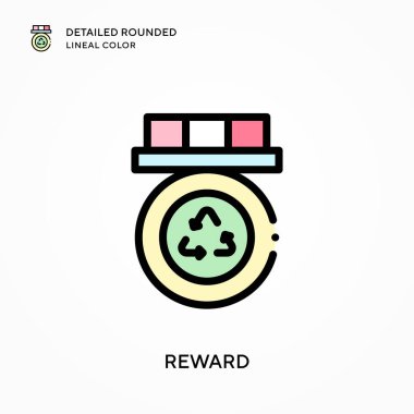 Detaylı, yuvarlak çizgi rengini ödüllendir. Modern vektör illüstrasyon kavramları. Düzenlemesi ve kişiselleştirmesi kolay.