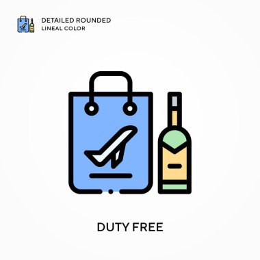 Vergisiz ayrıntılı yuvarlak çizgi rengi. Modern vektör illüstrasyon kavramları. Düzenlemesi ve kişiselleştirmesi kolay.