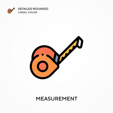 Ölçüm detaylı yuvarlak çizgisel renk. Modern vektör illüstrasyon kavramları. Düzenlemesi ve kişiselleştirmesi kolay.