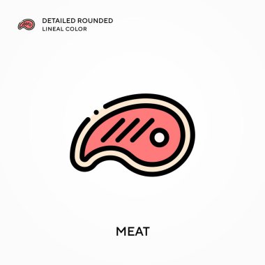 Et detaylı yuvarlak çizgisel renk. Modern vektör illüstrasyon kavramları. Düzenlemesi ve kişiselleştirmesi kolay.