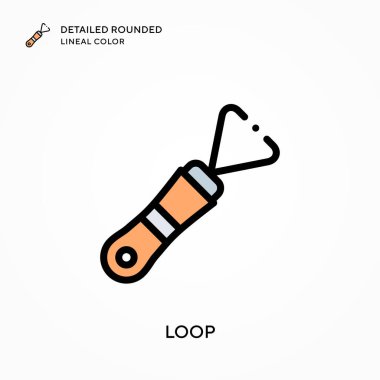 Ayrıntılı yuvarlak çizgisel renk döngüsü. Modern vektör illüstrasyon kavramları. Düzenlemesi ve kişiselleştirmesi kolay.