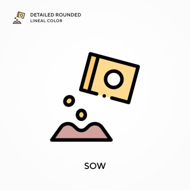 Detaylı yuvarlak çizgisel renk ekin. Modern vektör illüstrasyon kavramları. Düzenlemesi ve kişiselleştirmesi kolay.