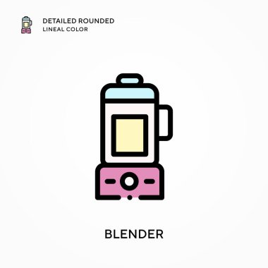Blender ayrıntılı yuvarlak çizgisel renk. Modern vektör illüstrasyon kavramları. Düzenlemesi ve kişiselleştirmesi kolay.