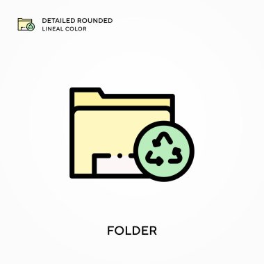 Dizin ayrıntılı yuvarlak çizgi rengi. Modern vektör illüstrasyon kavramları. Düzenlemesi ve kişiselleştirmesi kolay.