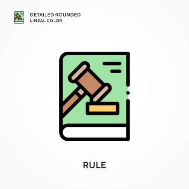 Ayrıntılı yuvarlak çizgi rengi. Modern vektör illüstrasyon kavramları. Düzenlemesi ve kişiselleştirmesi kolay.