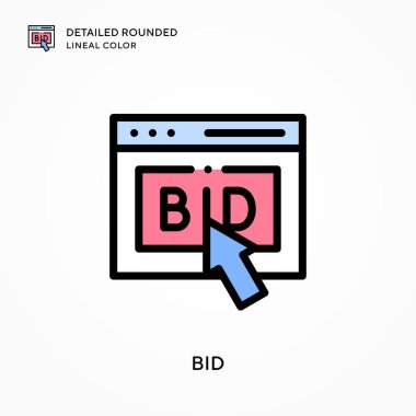 Ayrıntılı yuvarlak çizgi rengi teklif et. Modern vektör illüstrasyon kavramları. Düzenlemesi ve kişiselleştirmesi kolay.