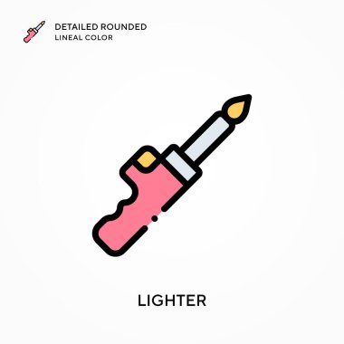 Daha açık renkli yuvarlak çizgili. Modern vektör illüstrasyon kavramları. Düzenlemesi ve kişiselleştirmesi kolay.