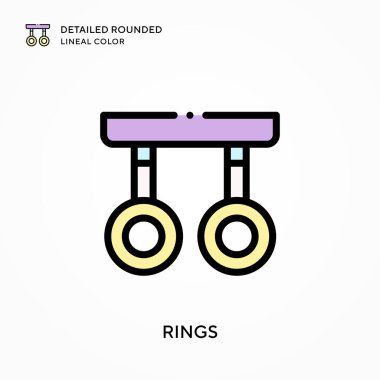 Halkalar yuvarlak çizgi rengini detaylandırmışlar. Modern vektör illüstrasyon kavramları. Düzenlemesi ve kişiselleştirmesi kolay.