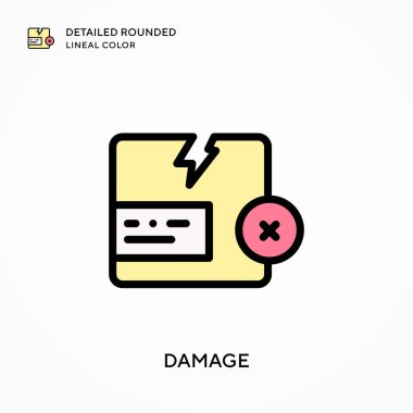 Detaylı yuvarlak çizgi rengi. Modern vektör illüstrasyon kavramları. Düzenlemesi ve kişiselleştirmesi kolay.