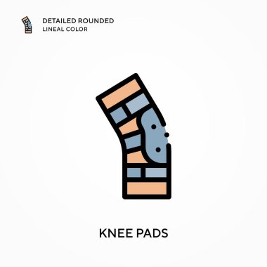 Diz altlıkları ayrıntılı yuvarlak çizgisel renk. Modern vektör illüstrasyon kavramları. Düzenlemesi ve kişiselleştirmesi kolay.