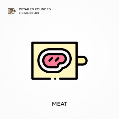 Et detaylı yuvarlak çizgisel renk. Modern vektör illüstrasyon kavramları. Düzenlemesi ve kişiselleştirmesi kolay.