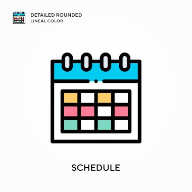 Ayrıntılı yuvarlak çizgi rengini ayarla. Modern vektör illüstrasyon kavramları. Düzenlemesi ve kişiselleştirmesi kolay.