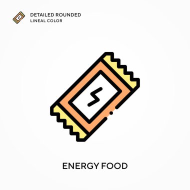 Enerji ürünleri yuvarlak çizgisel renkleri detaylandırır. Modern vektör illüstrasyon kavramları. Düzenlemesi ve kişiselleştirmesi kolay.